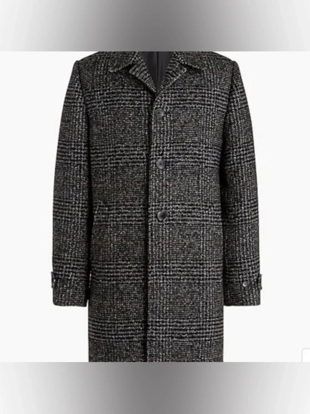 J. Crew Factory Mens Wool Plaid Thompson Car Coat 44 Lined Overcoat Plaid AQ396 - Picture 1 of 6
